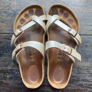 Iridescent White Birkenstocks